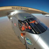 Swiss pilot Bertrand Piccard takes a selfie in the Solar Impulse 2