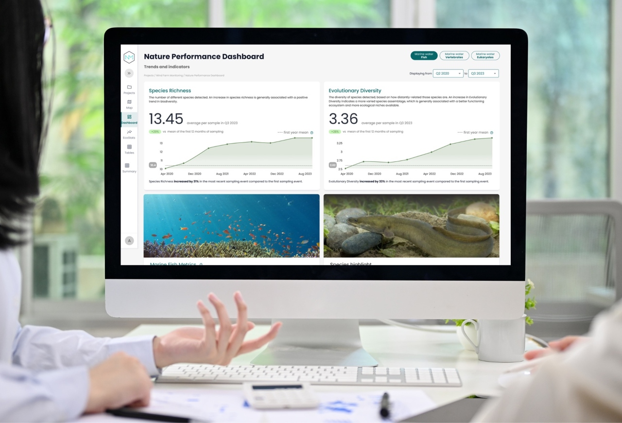 The Nature Metrics dashboard